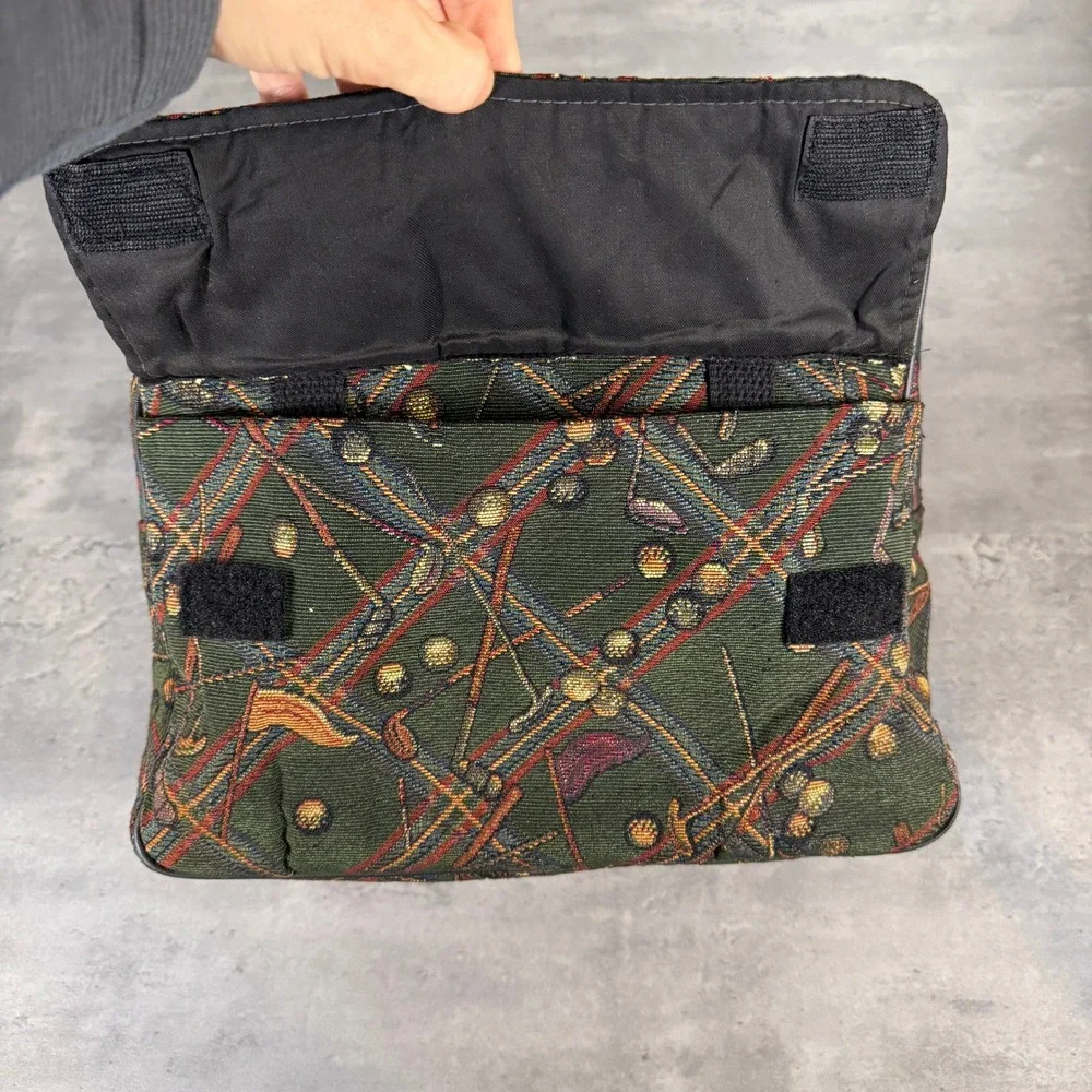 Vintage‎ Golf Duffel Bag Men Large Green Tapestry Bowling Weekend Travel Carryon